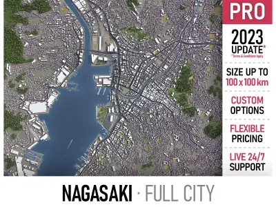 Nagasaki Low-poly 3D model