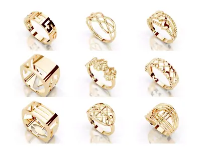 Slim 14K Ring Under 3 Grams US Size 7 Rhino 3DM STL 3D print 3D  3D print model