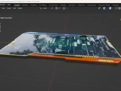 Sci Fi Tablet Low-poly 3D model
