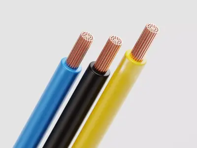 Cable wire Low-poly 3D model