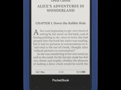 PocketBook 640 Aqua e-reader Low-poly 3D model