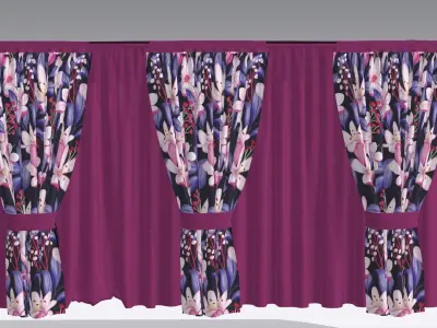 Curtain Low-poly 3D model