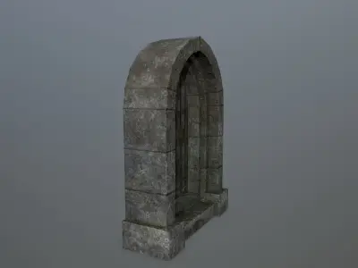 Medieval Door Low-poly 3D model