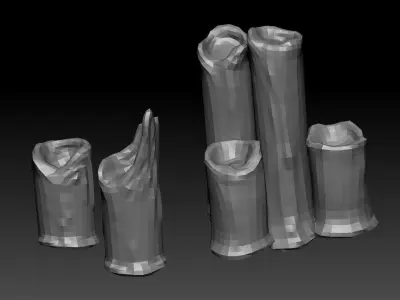 Candle zbrush sculpt  3D model