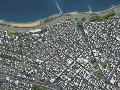 Lima - Peru Low-poly 3D model