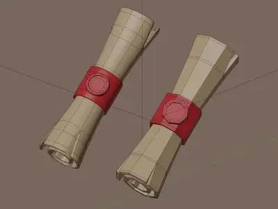 Game Asset Scroll 3D model