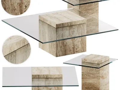 Liang and Eimil Rock Coffee Table Concrete 3D model