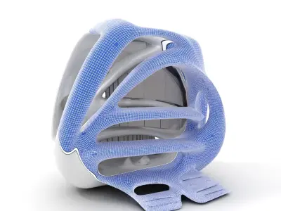 Futuristic Organic Architecture Model Pack Low-poly 3D model