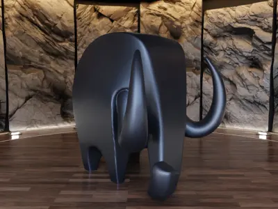 Elephant Creature Figure Fan Art Toy  3D print model