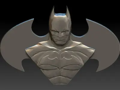 Batman 3D STL Model for CNC Router 3D model