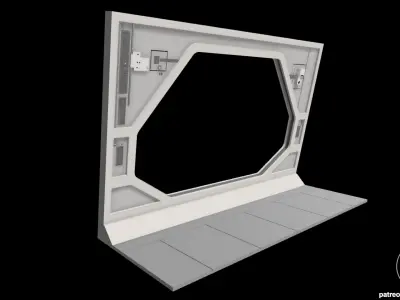  Star Wars Medical Frigate Window Diorama for action figures 3D print model