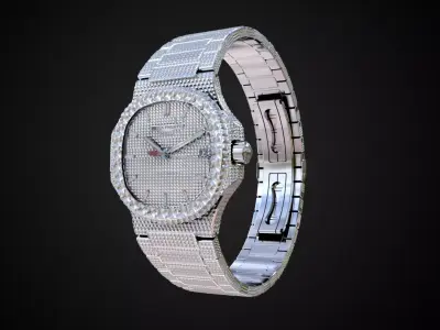 Patek Philippe Nautilus 5711 luxurious watch Low-poly 3D model