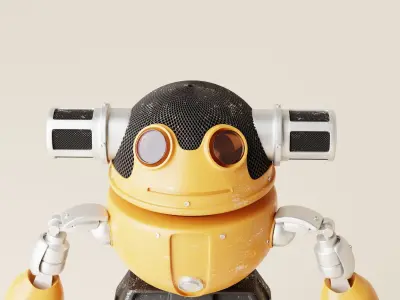 Robot V24 Low-poly 3D model