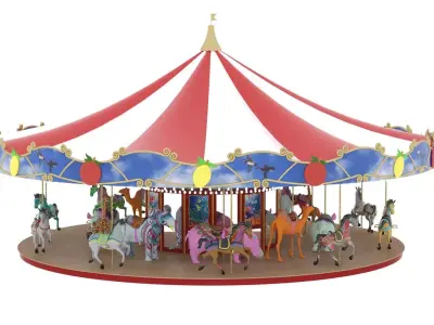 Children Carousel 3D model