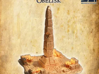 Desert Obelisk Tabletop Terrain 28 mm 3D print model