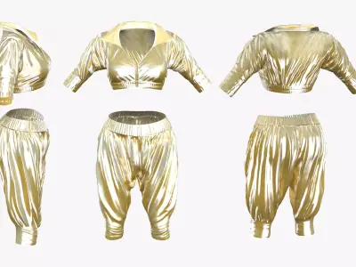 Shiny RnB Outfit Low-poly 3D model