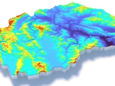 North Macedonia Terrain Country 3D model