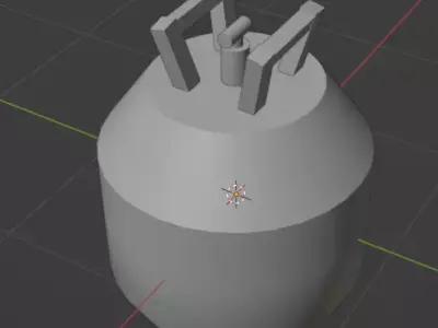 Propane Tank Low-poly 3D model 12