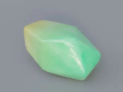Set of 6 colourful crystals 3D model