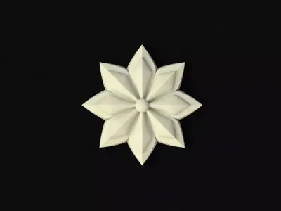 rosette flower 3D model 16