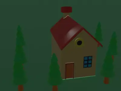 Small Village house  Free low-poly 3D model