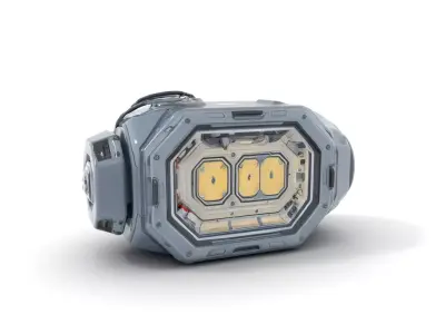 SciFi LED Light Model Pack with Adjustable Settings Low-poly 3D model