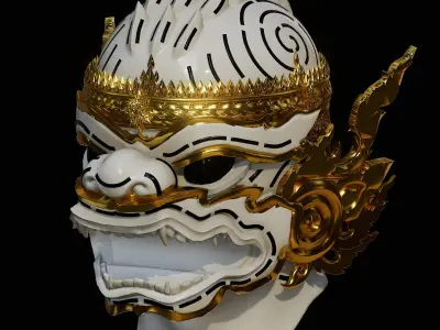 Head Hanuman thailand 3D model