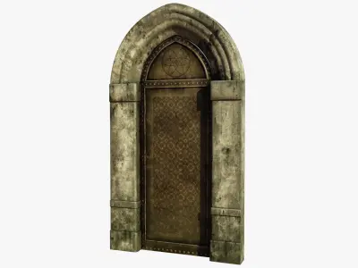 Medieval Door Low-poly 3D model