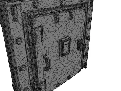 Grungy SciFi Security Hatch Door Low-poly 3D model