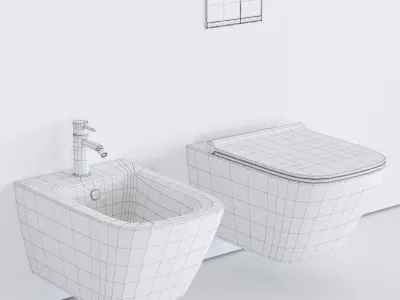 Ceramica Catalano Green Wall-hung WC Low-poly 3D model