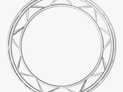 Circle Triangular Truss Full diameter 200cm 3D model