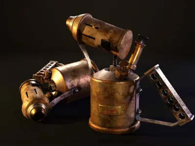 Parafin Blow Torch PBR Optimized Free low-poly 3D model