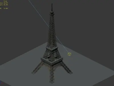 Different dimension - Eiffel Tower 01 3D model