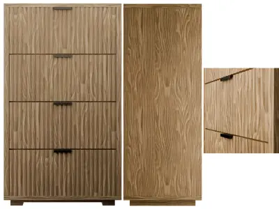 Bedroom Set - Solid Oak Light 3D model