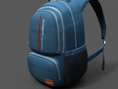 Backpack Camping Generic military combat soldier scifi fantasy  Low-poly 3D model