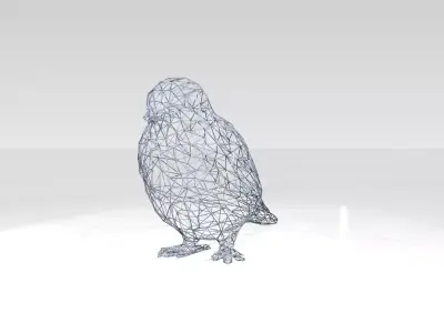 Swallow Wireframe 3D model