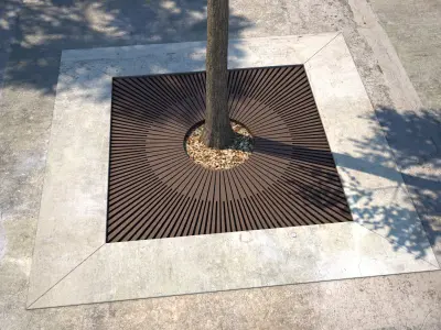 Tree Grate 02 3D model
