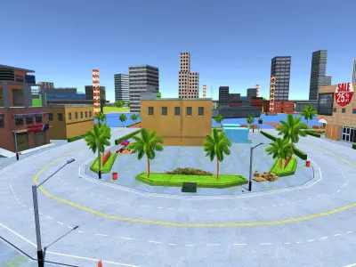 Mobile Game city 2025 Low-poly 3D model