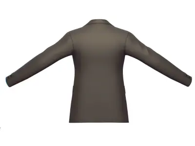 Cartoon High Poly Subdivision Gray Jacket Low-poly 3D model
