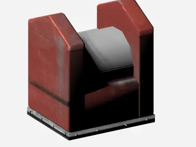 Outdoor street amsterdam garbage recycling bin Low-poly 3D model