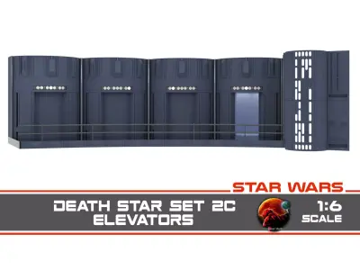 Set 2c - Death Star Elevators 1-6 Scale Hottoys  3D Model Pack