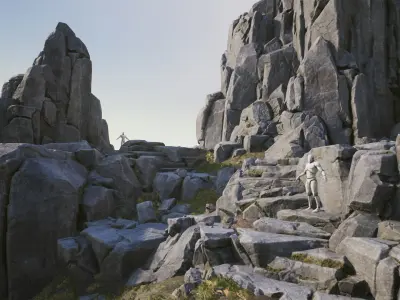  Realistic Looking Modular Cliffs and Rocks UE 