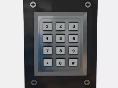 Security Keypad Low-poly 3D model