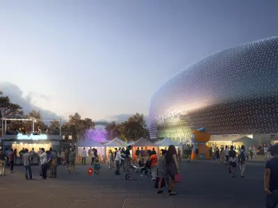 Modern Sports Complex Masterplan - Stadium Indoor Arena 3D model