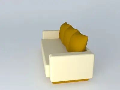 Couch Sofa 3 seat Doors 3 BRW 3D model