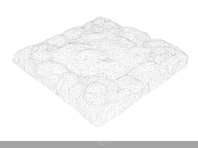 Stylized Stone and Dirt Floor Game Ready - AI Low-poly 3D model