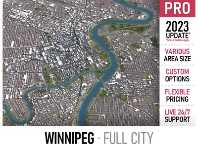 Winnipeg Low-poly 3D model