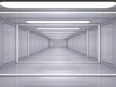 Sci Fi Interior Low-poly 3D model