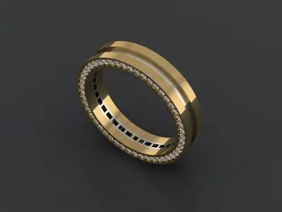 Women Wedding Engagement Ring 74 3D print model