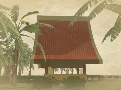 Tropical pavilion 3D model